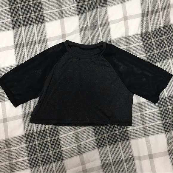 ❗️SHEIN crop top workout shirt - NWOT - Picture 2 of 4